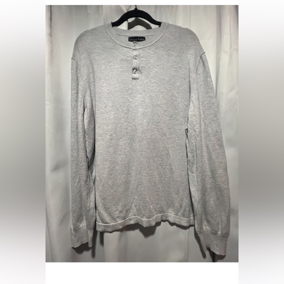 Christian Lacroix Sweater Mens Grey XL Pullover Pima Cotton Silk Cashmere Soft - Picture 1 of 4